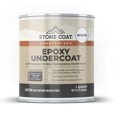 a can of white epoxy undercoat