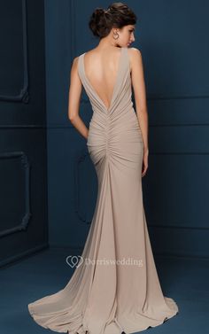 Sheath V-Neck Ruched Sleeveless Long Jersey Evening Dress - Dorris Wedding Ruched Sheath Sleeveless Dress, Fitted Sleeveless V-neck Dress With Ruched Bodice, Elegant Sleeveless V-neck Dress With Ruched Bodice, Fitted V-neck Ruched Sleeveless Dress, Fitted V-neck Sleeveless Dress With Ruched Detail, Fitted Sleeveless V-neck Dress With Ruched Detail, Ruched Sleeveless Backless Stretch Dress, Stretch Sleeveless Ruched Backless Dress, Ruched V-neck Sleeveless Evening Dress