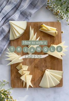 how to style a triangular cheese board