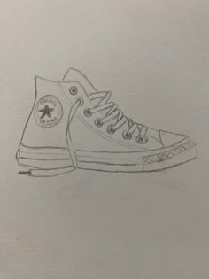 a drawing of a pair of sneakers