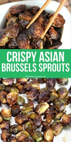 Asian Brussel Sprouts, Tartiflette Recipe, Side Dishes For Salmon, Asian Dinner, Crock Pot Recipes, Side Dish Recipes Easy, Easy Side Dish, Sprout Recipes, Brussels Sprouts Recipe