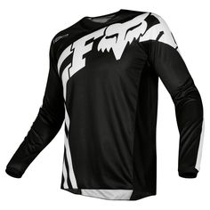 a black and white jersey with the word fox on it