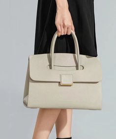 Boutique Beige Solid Durable Calf Leather Tote HandbagThis bag is made of fine Calf Leather fabric.Measurement: 25cm/9.75" * 34cm/13.26" * 12cm/4.68"Inside pockets. Formal Double Handle Baguette Bag With Large Capacity, Versatile Business Handheld Satchel, Versatile Handheld Business Satchel, Chic Beige Rectangular Laptop Bag, Office Baguette Satchel Bag With Detachable Handle, Elegant Large Capacity Baguette Bag For Travel, Beige Handheld Bag For Office, Elegant Baguette Bag With Top Carry Handle For Travel, Handheld Baguette Bag With Detachable Handle For Office