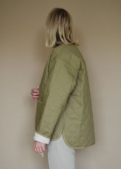 Oversized Quilted Cotton Outerwear, Quilted Cotton Outerwear For Layering, Oversized Quilted Cotton Jacket, Quilted Cotton Long Sleeve Outerwear, Oversized Cotton Quilted Jacket, Khaki Cotton Outerwear For Layering, Quilted Coat, Cotton Voile, Sewing Inspiration