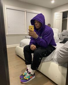 Purple Streetwear Outfit, Men Graduation Outfit, Streetwear Outfit Men, Tuff Fits, Purple Streetwear, Thug Style, Dave East