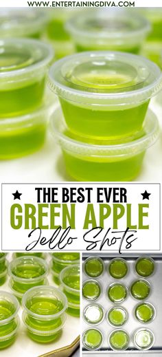 the best ever green apple jello shots