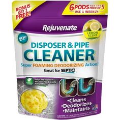 rejuvene disposar and pipe cleaner powdered deterant, lemon