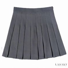 Lasaky - Academic Pleated Uniform Skirt: A Versatile and Stylish Half-Length School Skirt Professional Uniforms, Grey Pleated Skirt, Uniform Skirt, Grey Maxi Skirts, Short Pollera, Rok Mini, School Skirt, High Waisted Pleated Skirt, Zipper Skirt