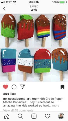 popsicles made to look like ice cream