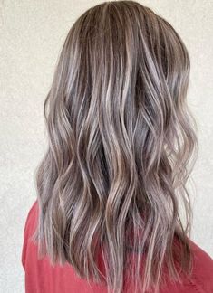 Dark Brown with Chunky White Blonde Highlights for Covering Gray