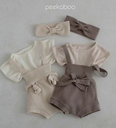 Baby Romper : 95% Cotton/ 5% Spandex Adjustable Shoulder Strap.   Baby Girls' Summer Romper Baby Super Soft Cotton Modal Bodysuit  56% Cotton, 37% Modal, 7% Spandex Cute Fitted Beige Set, Beige Playwear Sets For Summer, Summer Beige Playwear Sets, Katie Green, Combi Short, Diy Baby Gifts, Warm Leggings, Girls Rompers