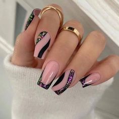 Summer Nails Simple, Acrylic Nail Ideas, Subtle Nail Art, Color Block Nails, Hard Gel Nails, Unghie Nail Art, 2024 Nails, Cherry Nails, Subtle Nails