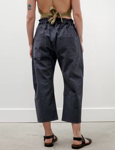 Eleph Circle Pants Navy – Neighbour Utility Style Workwear Jeans With Elastic Waistband, Everyday Pull-on Cropped Pants, Everyday Cropped Leg Pull-on Pants, Utility Cotton Jeans With Elastic Waistband, Cotton Pull-on Cropped Bottoms, Cotton Bottoms With Elastic Waistband And Cropped Leg, Loosely Fitted Cropped Jeans With Elastic Waistband, Cotton Pull-on Jeans For Workwear, Made In Ukraine