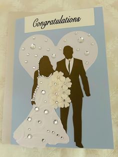 #event planning, #party ideas Brown Couple, Warmest Wishes, Congrats Card, Black Couple, Handmade Envelopes, Wedding Groom, Wedding Card, On Your Wedding Day