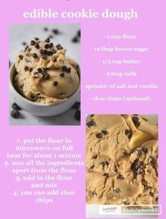 the recipe for chocolate chip cookie dough