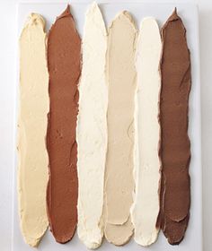 four different shades of chocolate and vanilla