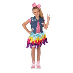 Jojo Hair Bows, Rainbow Costumes, Girl Rainbow, Halloween Fancy Dress, Dress Halloween Costume, Bow Dress