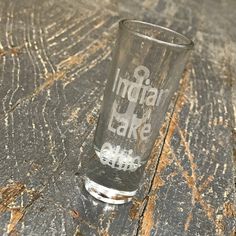 Tall Shot Glass Double Shooter Indian Lake Ohio Block Anchor Pint Glass, Beer Mug, Beer Glasses