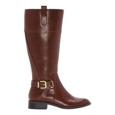 Step out in style and comfort with these St. John's Bay women's Roslyn riding boots which combine a classic equestrian aesthetic with modern details. Crafted from faux leather with a rubber sole, they feature a smooth finish, a chic textured panel at the top, a buckle on the side, a 1-inch heel, memory foam insoles, and a zipper closure for easy on and off. Wear them with jeans, skirts, or dresses.Features: Memory FoamClosure Type: Side ZipperFootwear Technology: Memory Foam InsoleShaft Circumf… Brown Winter Riding Knee-high Boots, Brown Wide Calf Knee-high Boots For Riding, Wide Calf Knee-high Riding Boots, Brown Wide Calf Boots For Riding, Round Toe Riding Boots With Buckle Closure, Knee-high Riding Boots With Buckle Closure, Riding Boots With Buckle Closure And Round Toe, Brown Knee-high Moto Boots For Workwear, Medium Width Brown Riding Boots