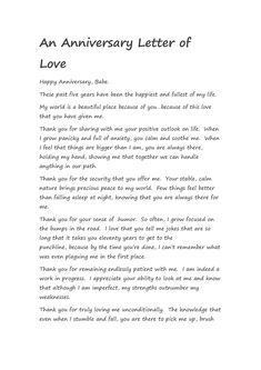 an anniversary letter is shown in black and white