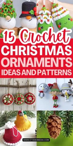 Crochet Christmas Ornaments DIY Amigurumi Holiday, Diy Crochet Ornaments, Beading Patterns Free Tutorials, Crochet Ornaments Free Pattern, Crochet Christmas Ornaments Free Pattern, Crochet Christmas Gifts