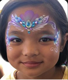 Face Painting Themes, Princess Face Paint, Disney Face Painting, Mermaid Face Paint, Face Painting Unicorn, Face Painting Flowers, Princess Face Painting, Fairy Face Paint, Butterfly Face Paint