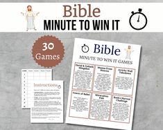 the bible minute to win it game with instructions