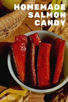 Easy recipe for homemade salmon candy. Salmon Candy Recipe, Smoked Salmon Candy Recipe, Salmon Jerky Recipe, Salmon Candy, Sockeye Salmon Recipes, Savory Salmon