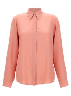 Cashmere', acrylic and silk blend shirt with covered button closure. Composition: 75% acrylic 25% silk