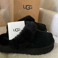 Black Ugg Slides, Uggs Slides, Shoes Uggs, Uggs Slippers, Ugg Slides, Shoes Slides