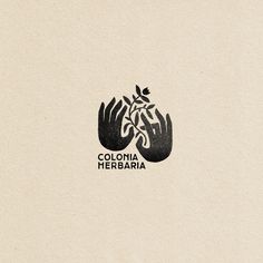 two hands holding a plant with the word colombia herebra written below it on a beige background