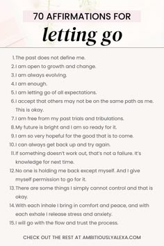 letting go affirmations Affirmation Of Letting Go, Things To Let Go In 2024, Journaling To Let Go Of The Past, Things To Let Go Of In 2023, Quotes To Let Go Of The Past, Letting Go Of Ego Affirmations, Journal Prompts To Let Go Of Someone, Letting Go Of The Past Journal Prompts, Daily Affirmations For Anger