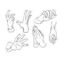 hand gestures drawn in black and white on a white background with space for text or image