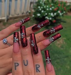 Goth Nails, Simple Acrylic Nails, Acrylic Nails Coffin, Dream Nails, Fire Nails, Pretty Acrylic Nails