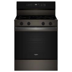 a black stove top oven with the door open