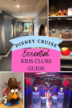 the inside of a disney cruise train with kids's clubs and toys in it