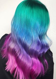 Split Dyed Hair, Hair Inspiration Color, Dream Hair, Gorgeous Makeup, Pretty Hairstyles