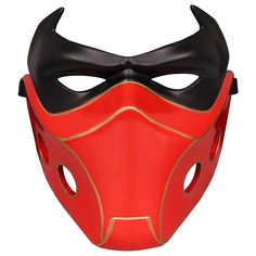 PRICES MAY VARY. WYBlueline for Customer ： If the red hood mask you receive has cracks or an inappropriate size, please email WYBlueline customer service (not Amazon platform customer service), and we provide a full set of after-sales service Comfortable to Wear: This red hood mask features a facial contour design and a small pad at the nose bridge for a comfortable fit on the face. DIY pads can also be used to increase comfort Cold Expression: The expression is not fierce or cruel, but a slight Red Hood Mask, Cold Expression, The Red Hood, Hood Mask, Face Diy, Contour Design, Cosplay Mask, Half Face Mask, Half Face