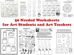 50 needed worksheets for art students and art teachers