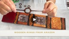 a video demonstrating how to make wooden rings from amazon's wood block art project