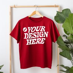 Display Artwork, Apparel Branding, Chili Red, Logo Display, Graphics Logo, Plain Shirt, Crimson Red, T Shirt Mockup, Red T Shirt