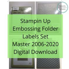 stampin up embossing folder labels set master 2006 - 2020 digital download