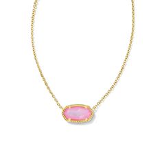 A dainty stone and delicate metallic chain combine to create the Elisa Gold Pendant Necklace in Coral Pink Mother of Pearl, your new favorite wear-anywhere accessory. This pendant necklace can be paired with any look, providing that extra touch of timeless style. Make the Elisa Gold Pendant Necklace a staple in your wardrobe and you will not be disappointed. Elegant Pink Necklace For Everyday Wear, Elegant Pink Necklace For Everyday, Elegant Pink Necklaces For Everyday, Pink Charm Necklace For Everyday, Pink Charm Necklaces For Everyday Wear, Elisa Gold Pendant Necklace, Elisa Pendant Necklace, Summer Wishlist, Short Pendant Necklace