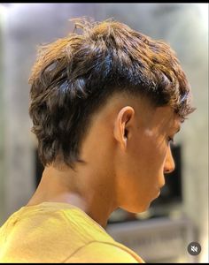 French Crop Mullet, Crop Mullet, Burst Fade Mullet, Modern Mohawk, Mohawk Fade, Mullet Haircuts, Curly Hairstyles For Men