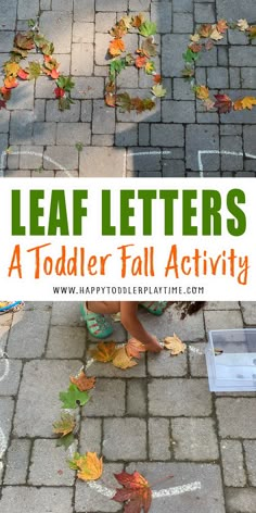 leaf letters are an easy fall activity for toddlers