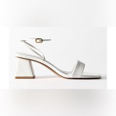 White Heeled Sandals, Zara Sandals, Zara Heels, White Sandals Heels, Square Toe Sandals, Zara White, 2023 Collection, Zara Shoes, Toe Sandals