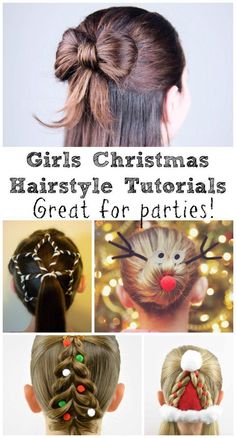 Christmas Hairstyle, Festive Hair, Christmas Party Hairstyles, Unbelievable Nature, Hairstyles For Girls, Christmas Hairstyles, Party Inspo, Holiday Hairstyles, Christmas Hair