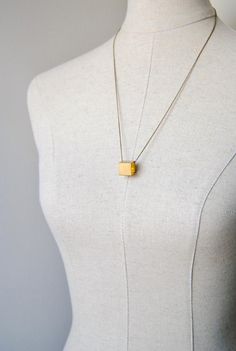 Brass Cube Necklace | Geometric Square Charm | Gift For Minimal Man or Woman Minimalist Square Pendant Jewelry For Everyday, Minimalist Everyday Jewelry With Square Pendant, Minimalist Square Jewelry With Adjustable Chain, Minimalist Rectangular Brass Jewelry, Minimalist Square Pendant For Jewelry Making, Minimalist Adjustable Square Pendant Necklace, Minimalist Nickel-free Square Pendant Jewelry, Square Minimalist Jewelry For Everyday, Minimalist Brass Necklace With Rectangular Pendant