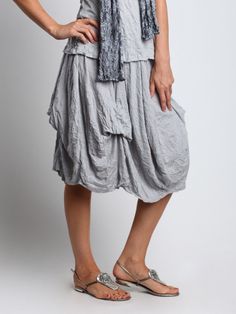 Skirt by Chalet Knee-length Spring Bottoms With Folds, Spring Knee-length Bottoms With Folds, Spring Tiered Skirt With Folds, Flowy Knee-length Gathered Skirt, Knee-length Flowy Gathered Skirt, Classy Casual, Summer Clothing, Easy Breezy, Burning Man