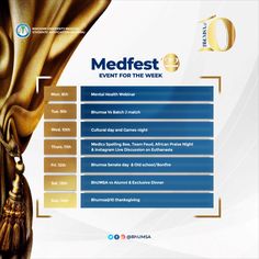 the medfest event for the week poster